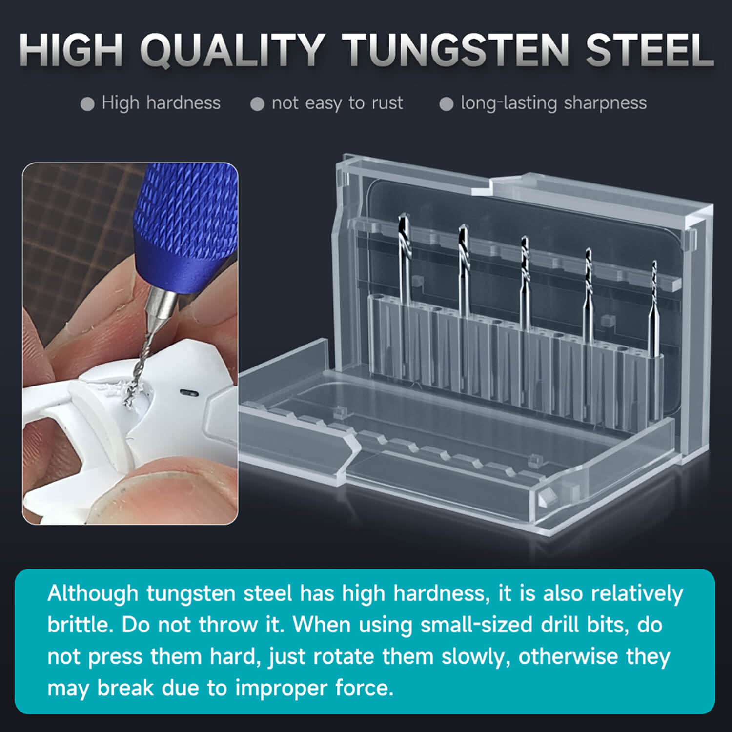 STEDI Precision Hand Drill Set with Tungsten Steel Micro Drill Bits for Model Making