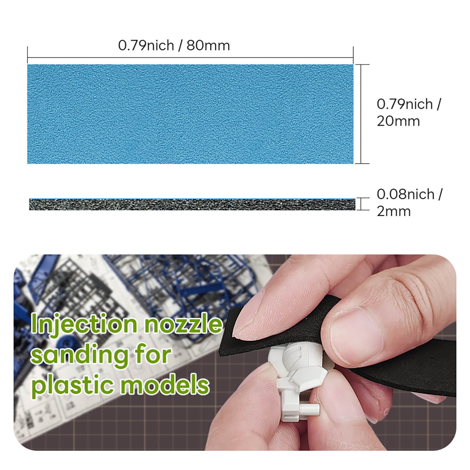 STEDI Sponge Sandpaper Set – Flexible Wet & Dry Sanding Pads for Plastic Models