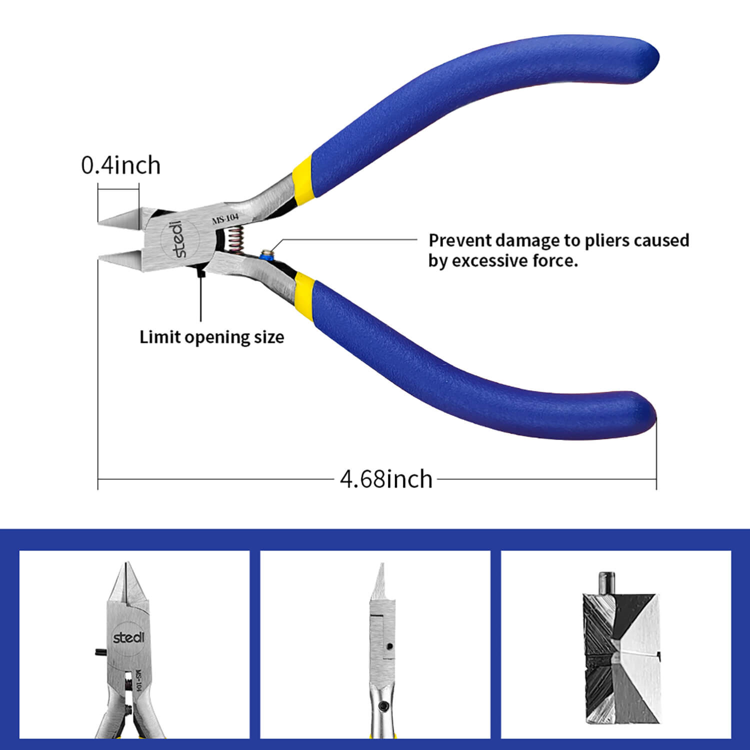 stedi Beginner's Single-Edge Pliers MS-104 for Plastic Models