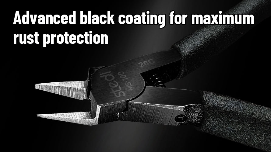 stedi MS-100 model nipper with black protective rust-resistant coating