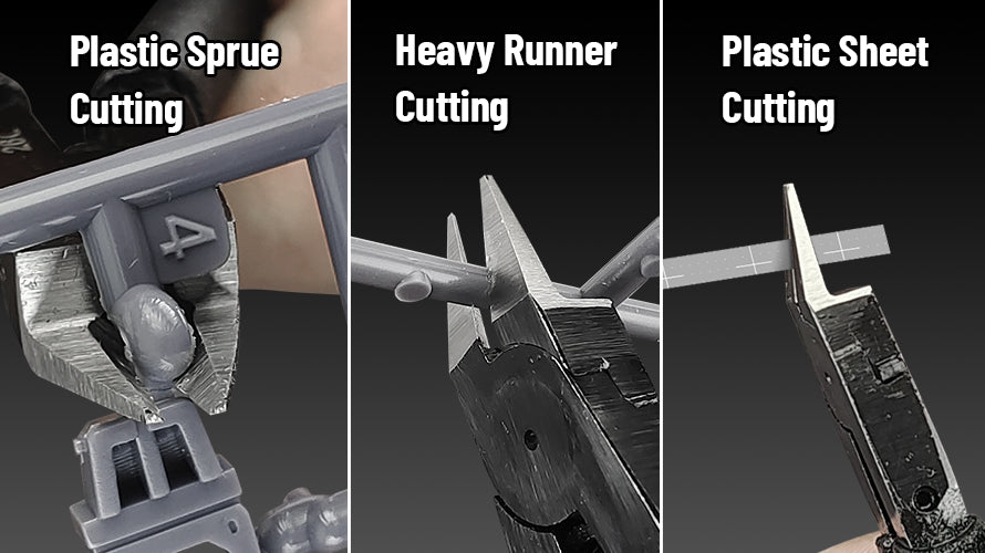 extended cutting blade on stedi MS-100 model nipper for controlled plastic cutting