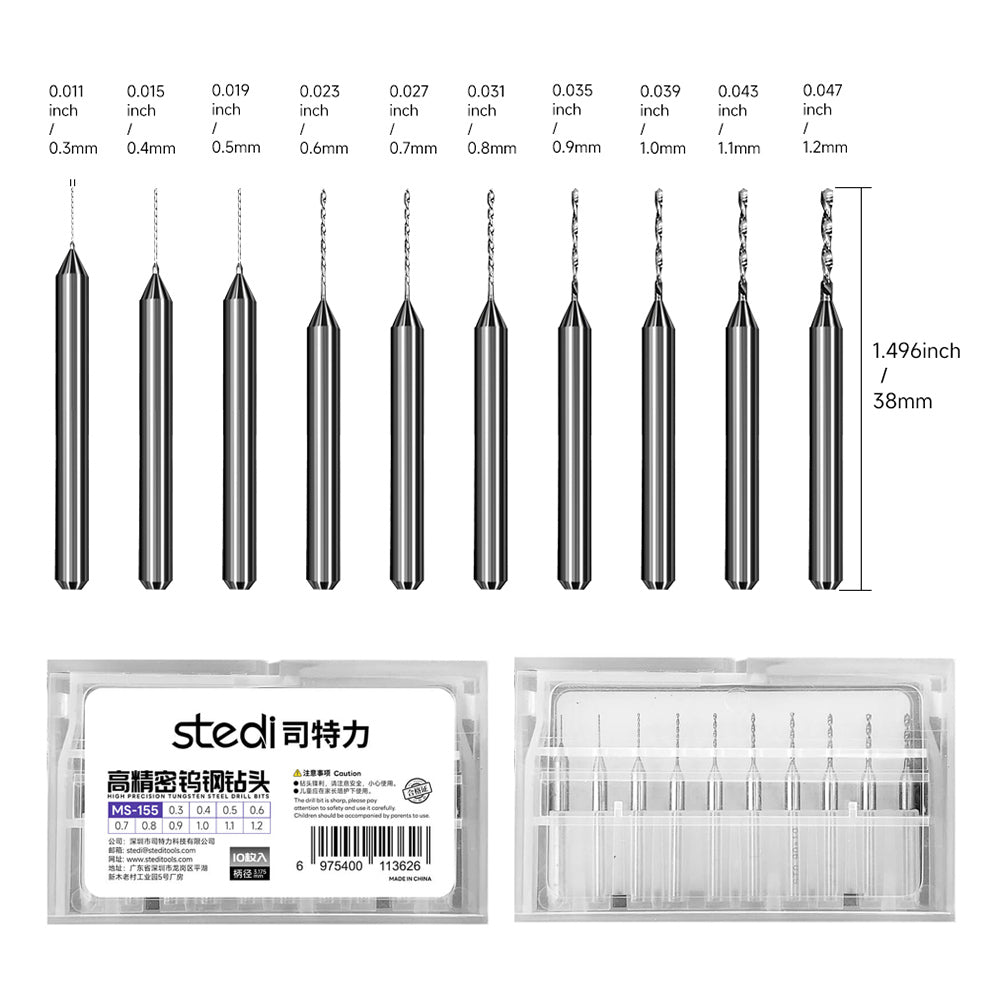 STEDI Precision Hand Drill Set with Tungsten Steel Micro Drill Bits for Model Making