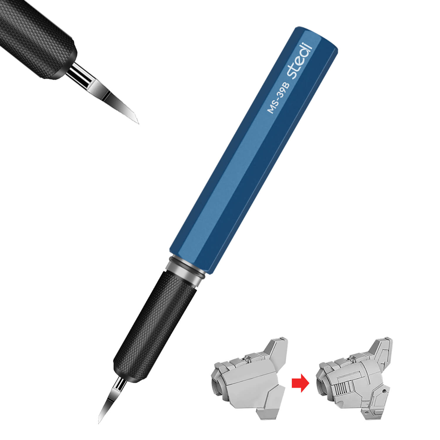 stedi MS-39B precision model scribing tool with blue aluminum handle.