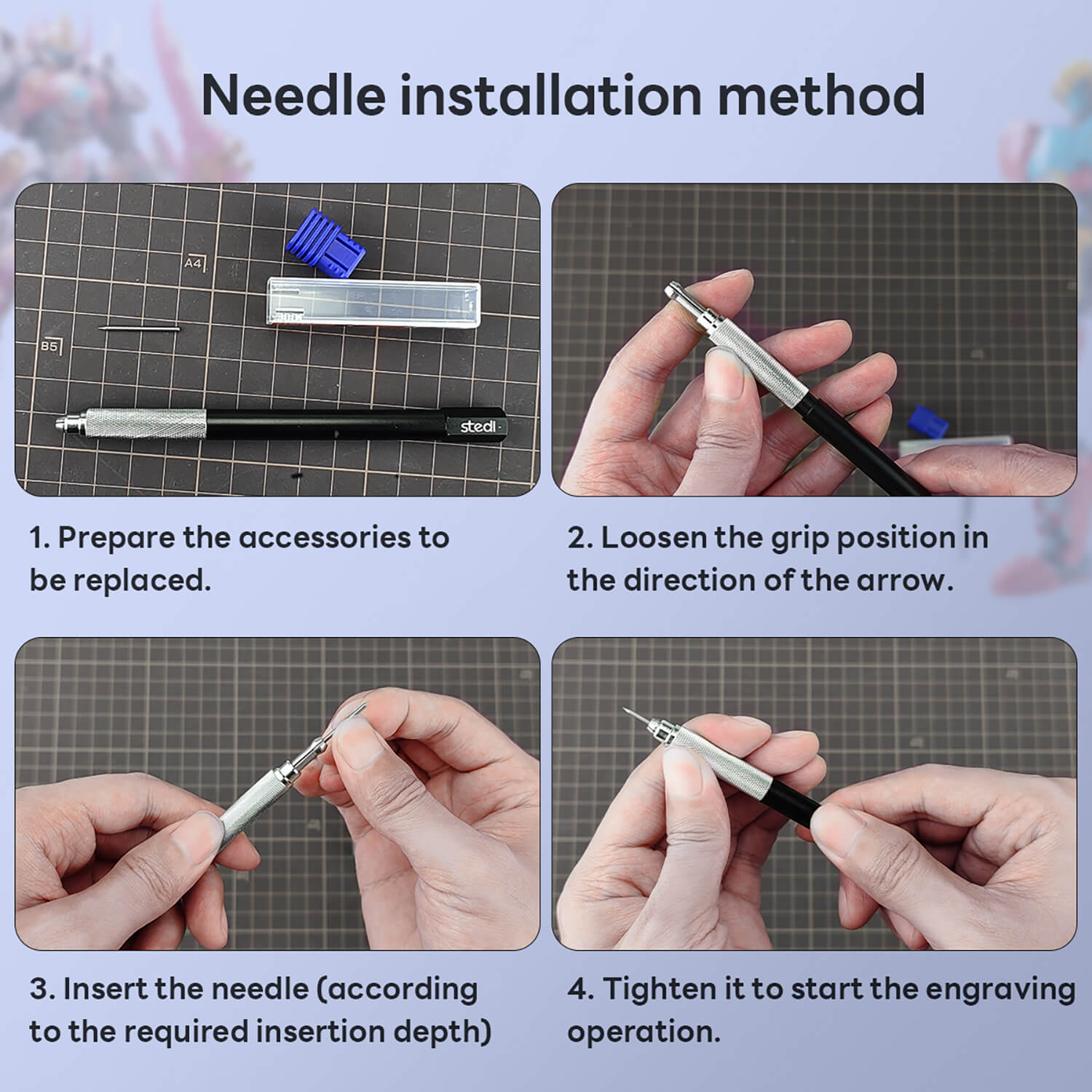 stedi Model Tungsten Steel Precision Engraving Tools MS-23 for Plastic Models and Resin Parts