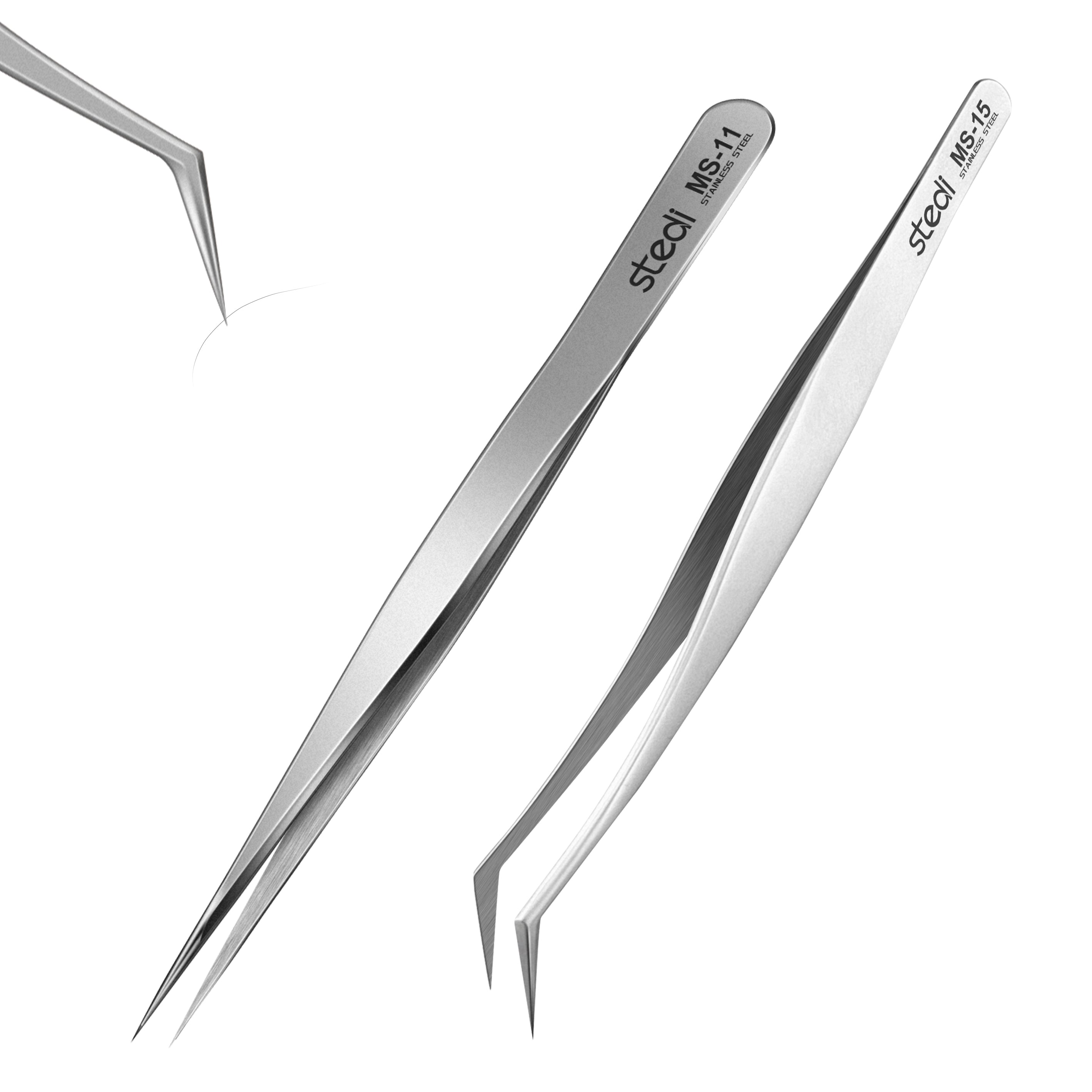 stedi High-Precision Tweezers - Ultra-Stable 2mm Thick Wall Design, 0.06mm Fine Tip Closure for Etched Parts and Micro-Crafts