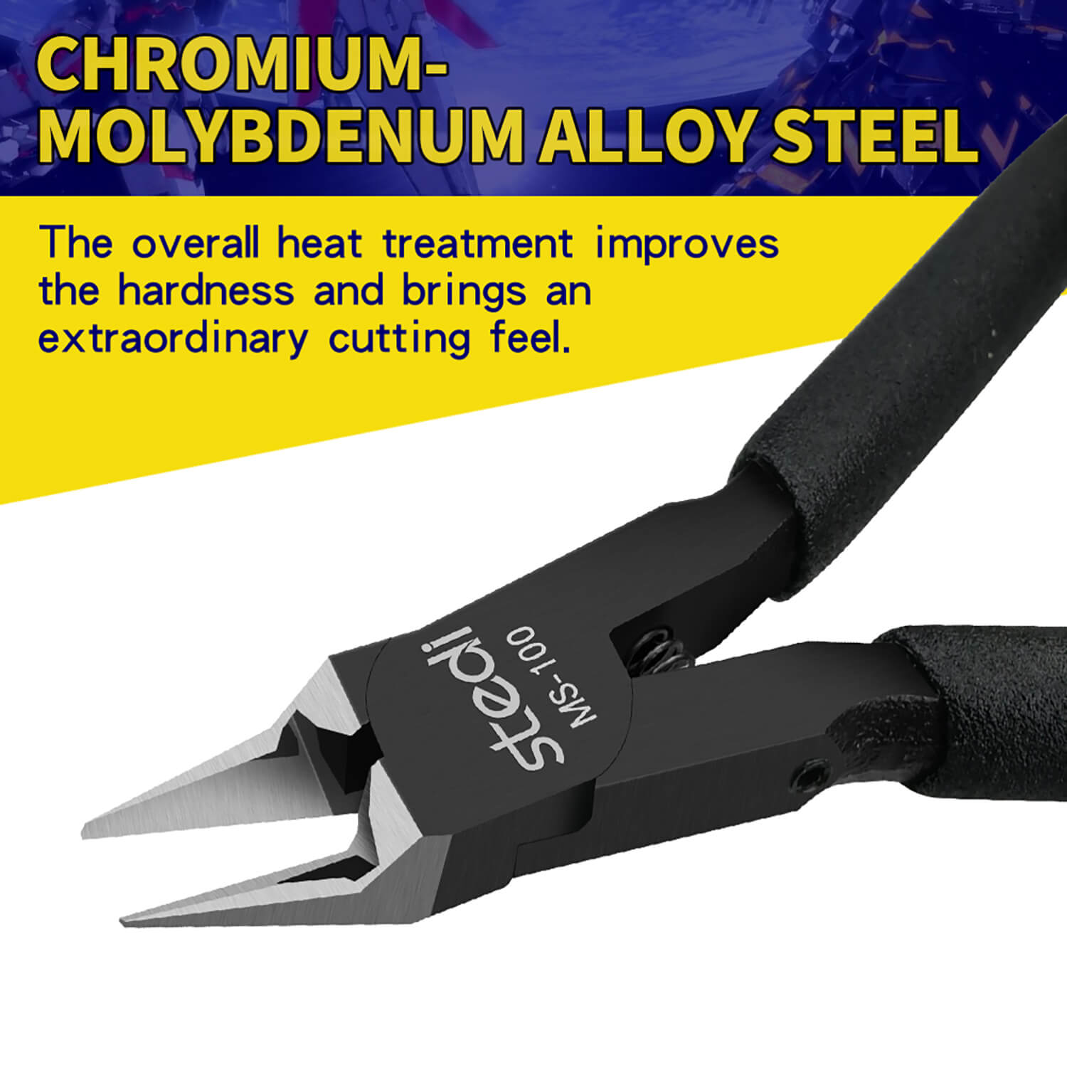 stedi MS-100 chrome-molybdenum alloy steel material is more suitable for use as model cutting pliers