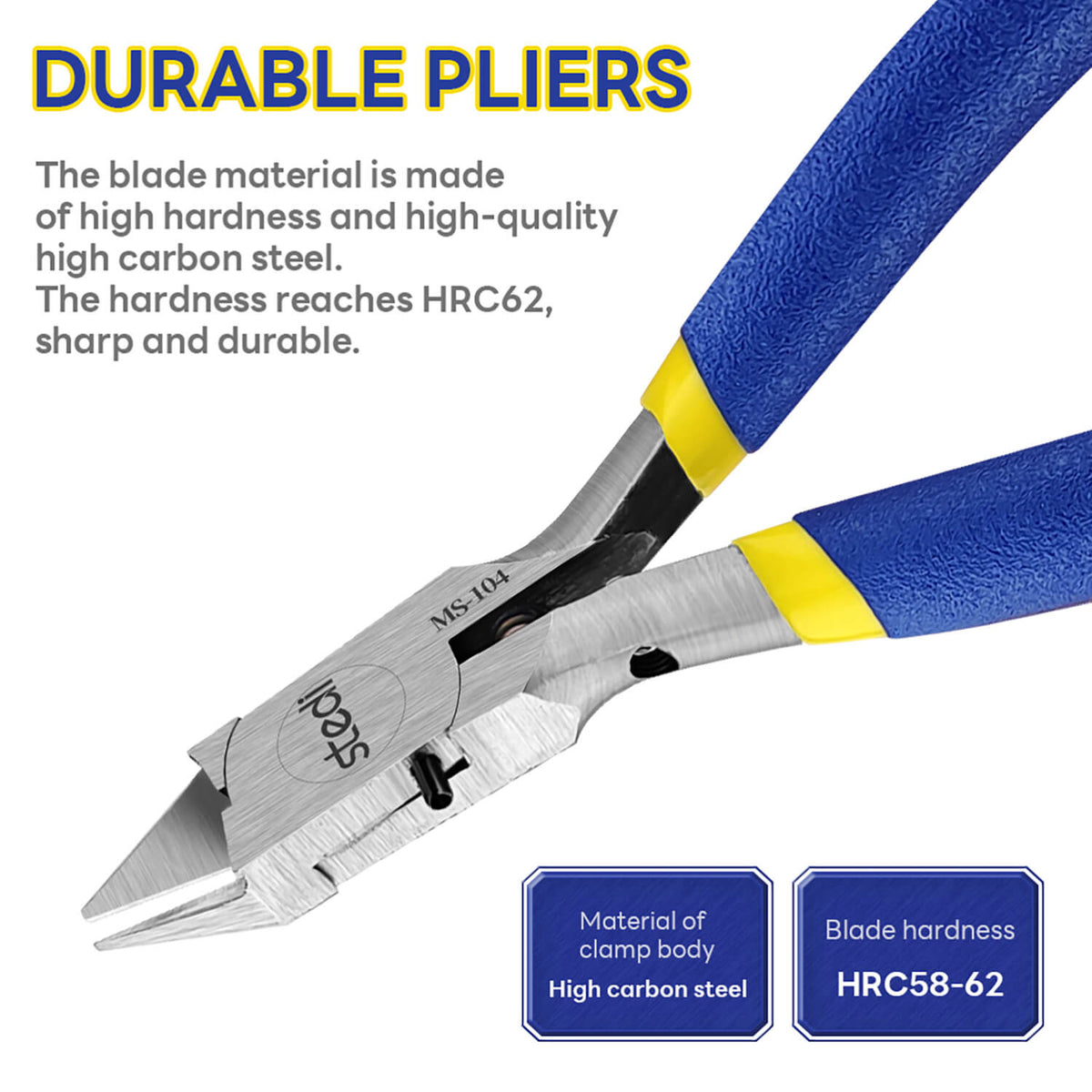 STEDI MS-104 single edge model nippers made with high carbon steel for durable and precise plastic model cutting