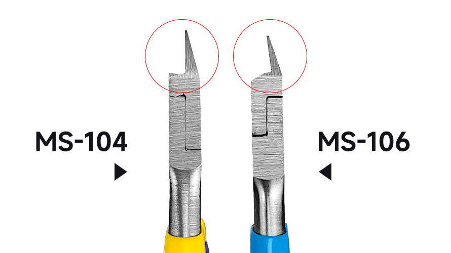 STEDI MS-106 single blade nipper comparison with standard model nipper