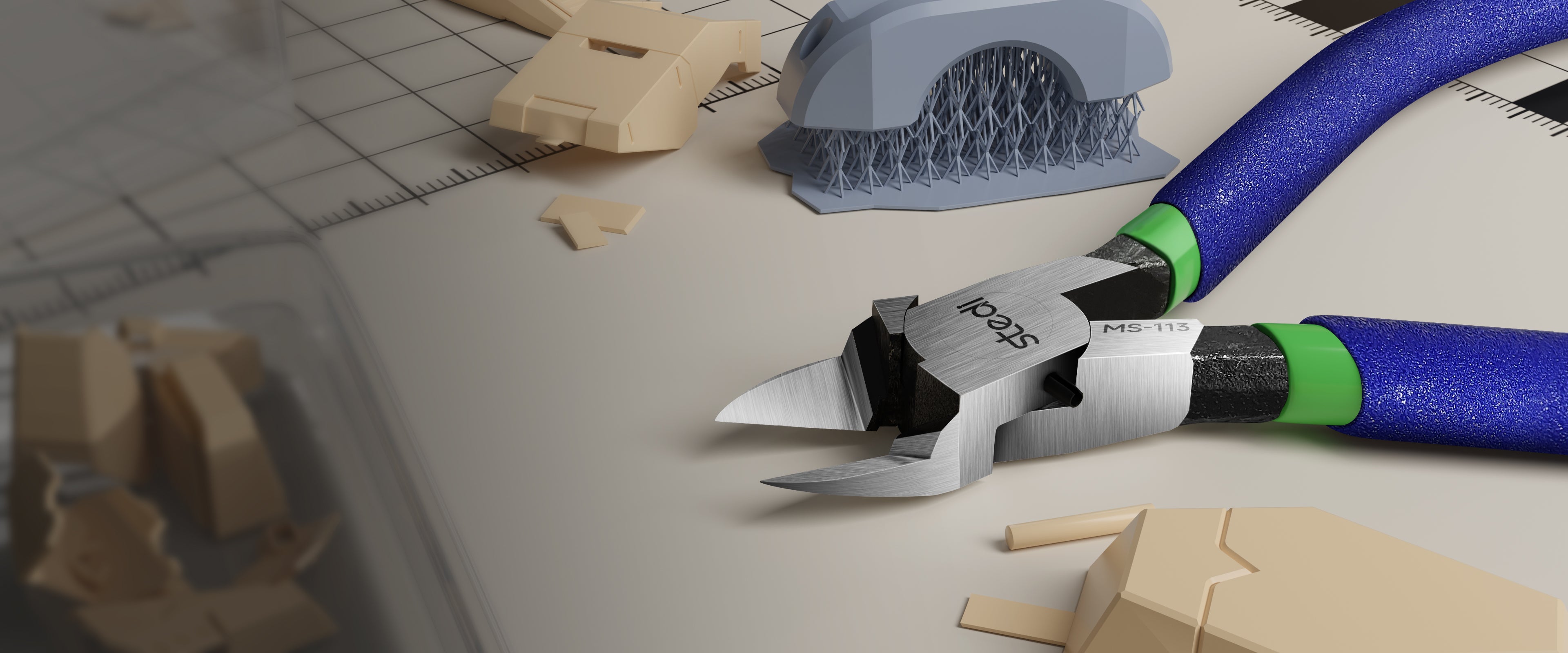 stedi MS-113 advanced single-edge model nipper for plastic model building