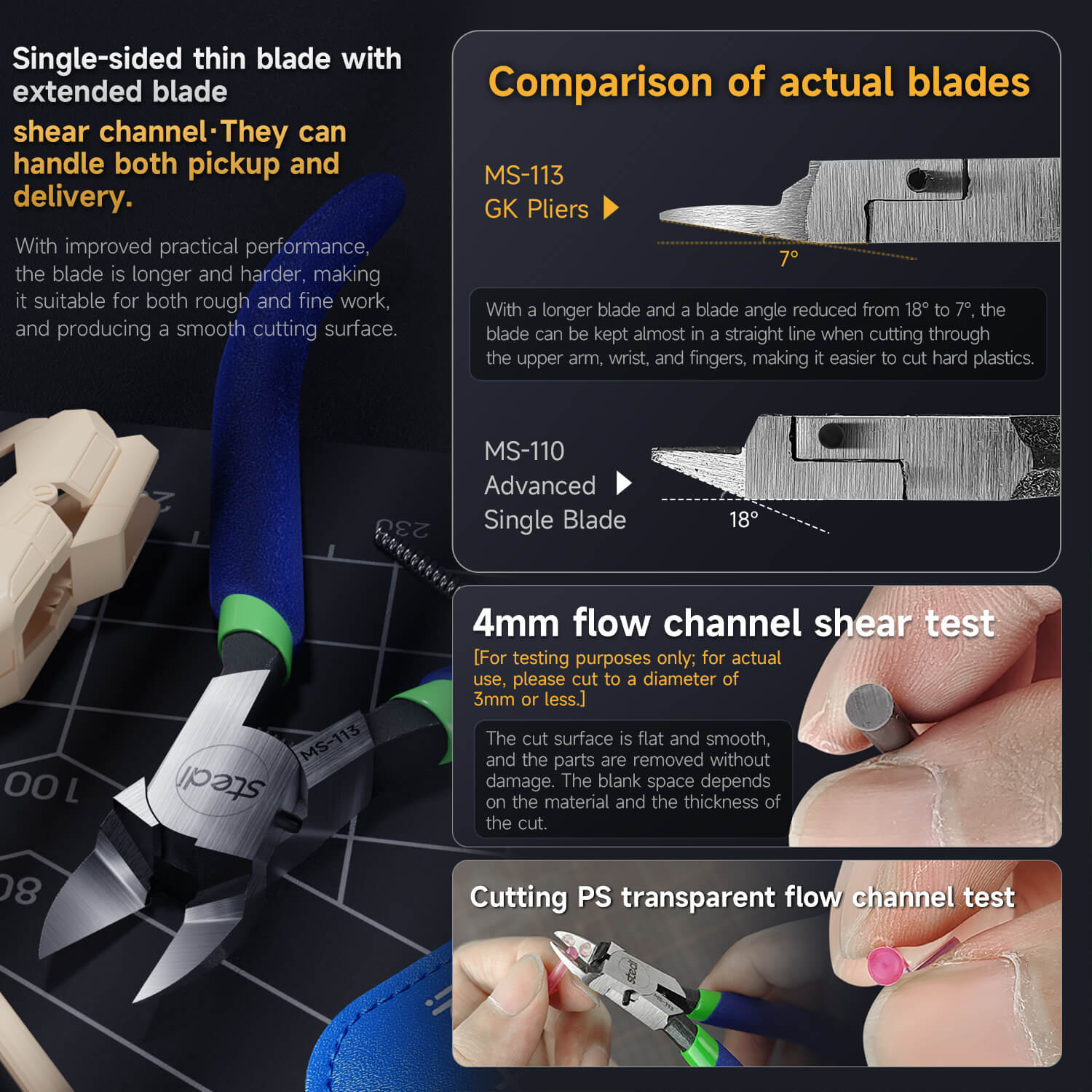 stedi MS-113 Advanced Single-Edge Model Nipper, Ultra-Thin Blade Sprue Cutter for Plastic Models&Gumdan，3D printed model