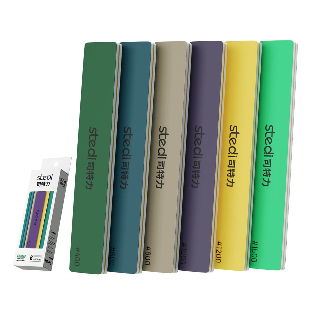 STEDI MS-E2 sanding sticks set with 400 to 1500 grit for Gunpla and scale model polishing