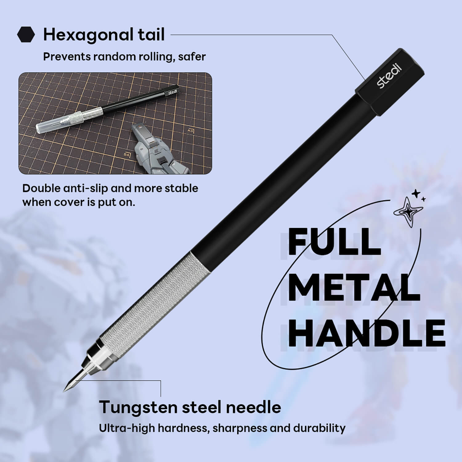 stedi Model Tungsten Steel Precision Engraving Tools MS-23 for Plastic Models and Resin Parts