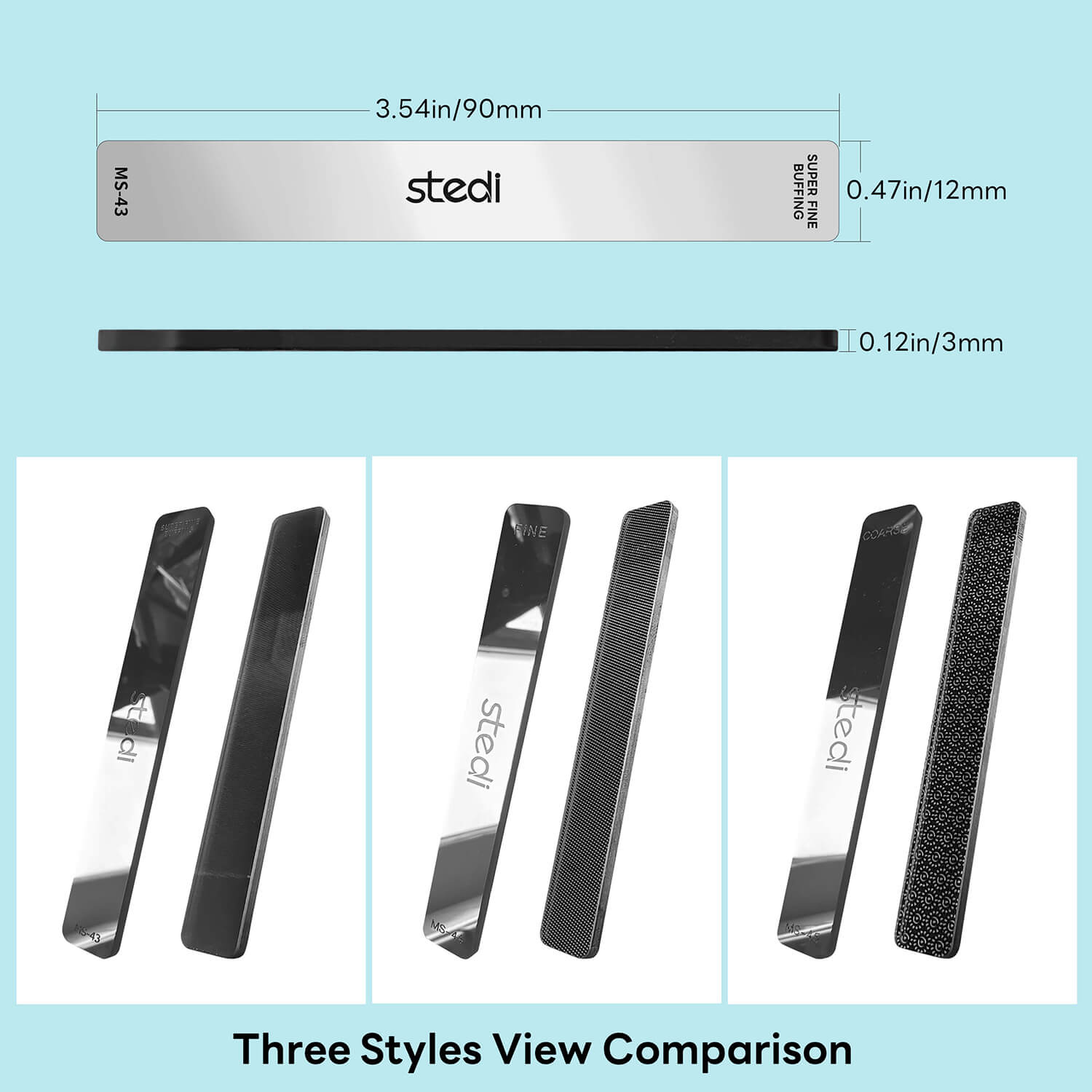 stedi Ultra Fine Glassfile Model Polishing Tool Kit,400-10000 Grit Sanding for Plastic model